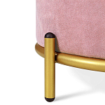 Банкетка овальная пыльно-розовый велюр на 4-х металлических ножках золотого цвета SANJAY варинант исполнения - 4 | Loft Concept в Барнауле