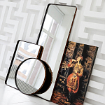 Зеркало овальное в металлической раме с кожаной отделкой Loft in Reflection варинант исполнения - 4 | Loft Concept в Барнауле