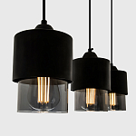 Подвесной светильник с 3-мя плафонами из дымчатого стекла Volta Flos Trio Hanging Lamp варинант исполнения - 2 | Loft Concept в Барнауле