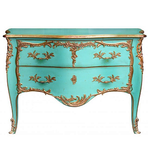 Комод L.XV CHEST OF DRAWERS IN THE STYLE OF B.V.R Turquoise