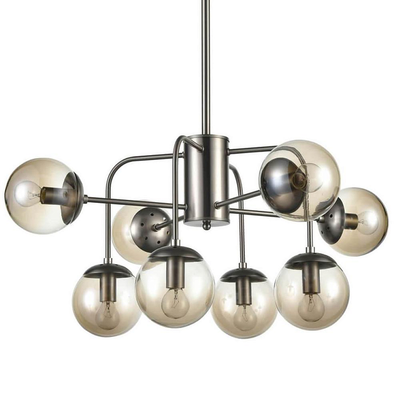 Люстра Amber Balls Chandelier 8 Никель Янтарь (Amber) Люстра Amber Balls Chandelier 8 Никель Янтарь (Amber) в Барнауле | Loft Concept