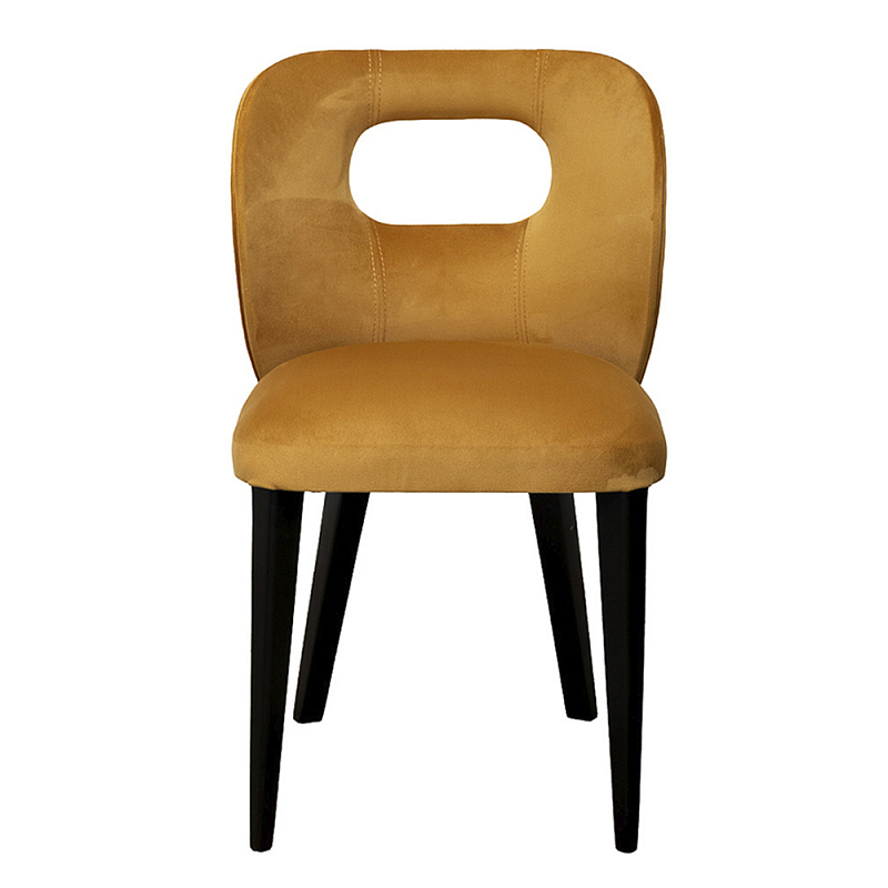 Стул велюровый горчичный Verified Горчичный Черный в Барнауле | Loft Concept 