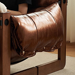 Кресло-диван кожаное на деревянном каркасе Medieval Furniture варинант исполнения - 4 | Loft Concept в Барнауле