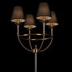 Торшер с металлическим основанием бронзового цвета с черными конусовидными абажурами Dignity варинант исполнения - 4 | Loft Concept в Барнауле