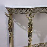 Консоль бронзовая с мраморной столешницей Bronze Console варинант исполнения - 2 | Loft Concept в Барнауле