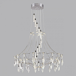 Люстра подвесная из металла с хрустальными прозрачными подвесками Quasar 81 варинант исполнения - 10 | Loft Concept в Барнауле