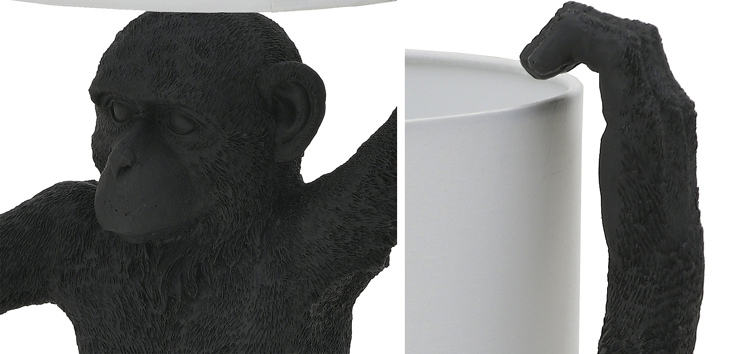 Настольная лампа Black Monkey Holding Lampshade Настольная лампа Black Monkey Holding Lampshade - Loft-Concept в Барнауле