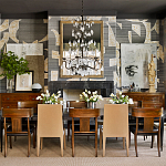 Обои ручная роспись в стиле Арт-деко Symphony Original colourway on Arkose silk dupion варинант исполнения - 1 | Loft Concept в Барнауле