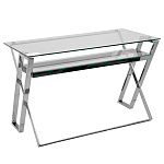 Стол письменный с прозрачной столешницей Corporate Identity варинант исполнения - 1 | Loft Concept в Барнауле