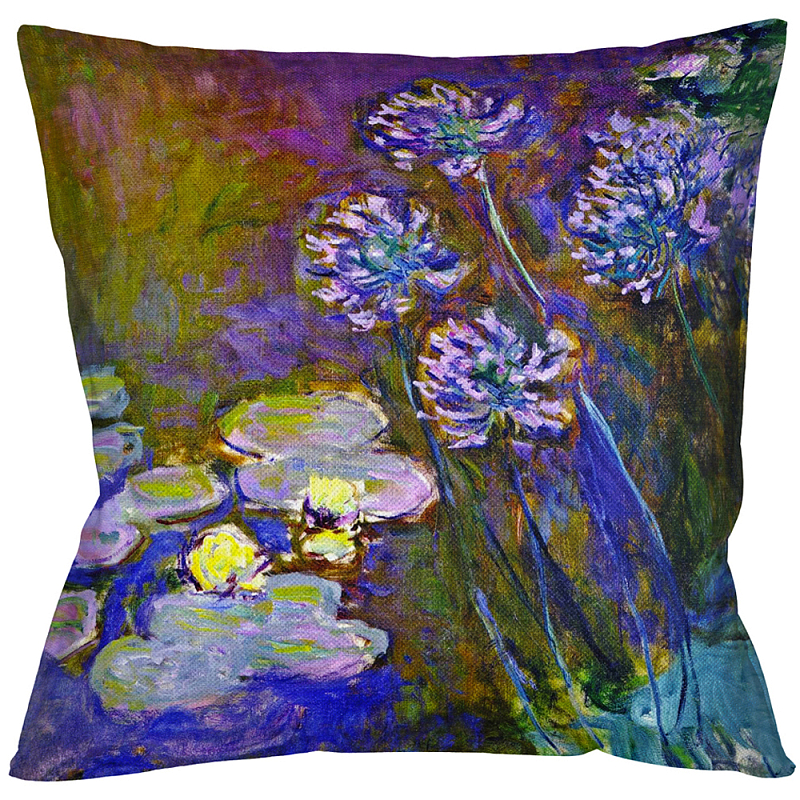 Подушка декоративная Цветы Impressionism in Art Мульти Бежевый Подушка декоративная Цветы Impressionism in Art Мульти Бежевый в Барнауле | Loft Concept