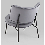 Мини-кресло District Lounge велюр серый варинант исполнения - 3 | Loft Concept в Барнауле