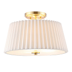 Потолочный светильник с белым плиссированным абажуром Ganglion варинант исполнения - 1 | Loft Concept в Барнауле