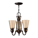 Люстра бронзового цвета с конусными плафонами из бежевого стекла Hinkley варинант исполнения - 6 | Loft Concept в Барнауле