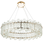 Круглая люстра с декором из рельефного стекла Cassian Relief Glass Chandelier 80 варинант исполнения - 1 | Loft Concept в Барнауле