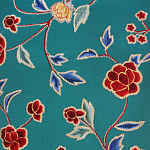 Обои с вышивкой ручной работы Flora Rio colourway on Liso Pine wool sateen варинант исполнения - 3 | Loft Concept в Барнауле