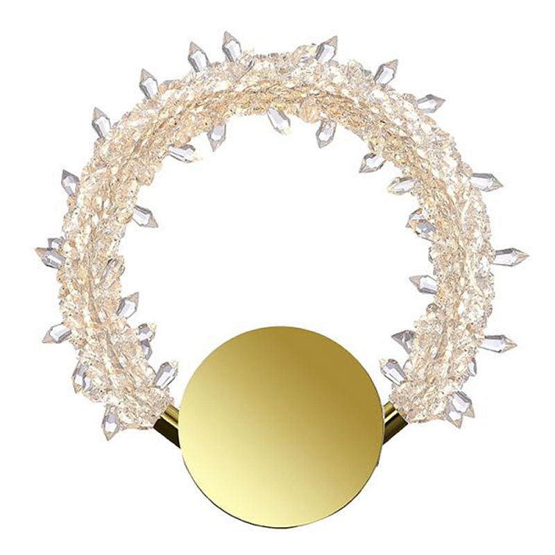 Бра светодиодное в виде хрустального венка Crystal Wreath Бронза Прозрачный Бра светодиодное в виде хрустального венка Crystal Wreath Бронза Прозрачный в Барнауле | Loft Concept