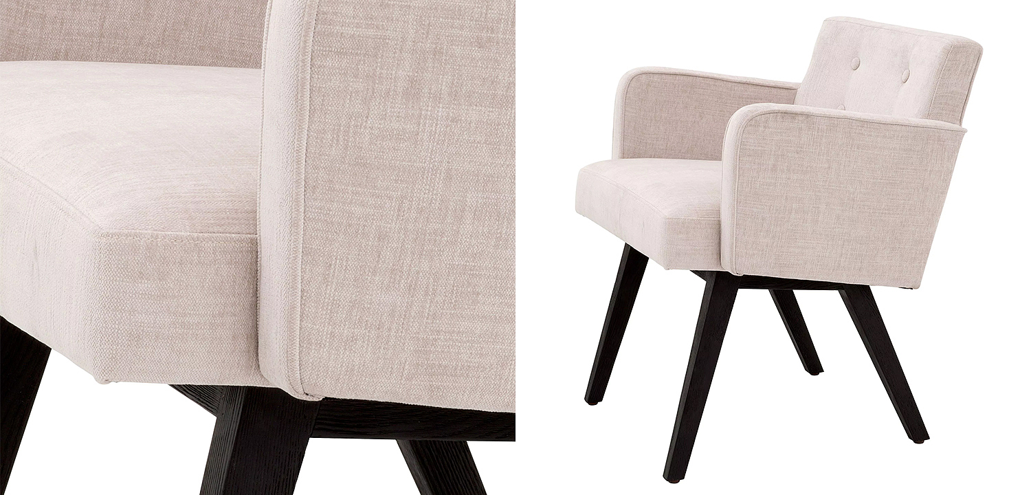 Стул Eichholtz Dining Chair Locarno Beige Стул Eichholtz Dining Chair Locarno Beige - Loft-Concept в Барнауле