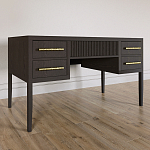 Большой Рабочий стол Primo с 5 выдвижными ящиками Темный орех варинант исполнения - 2 | Loft Concept в Барнауле