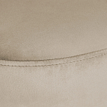 Банкетка овальная бежевый велюр на 4-х металлических ножках черного цвета SANJAY варинант исполнения - 5 | Loft Concept в Барнауле