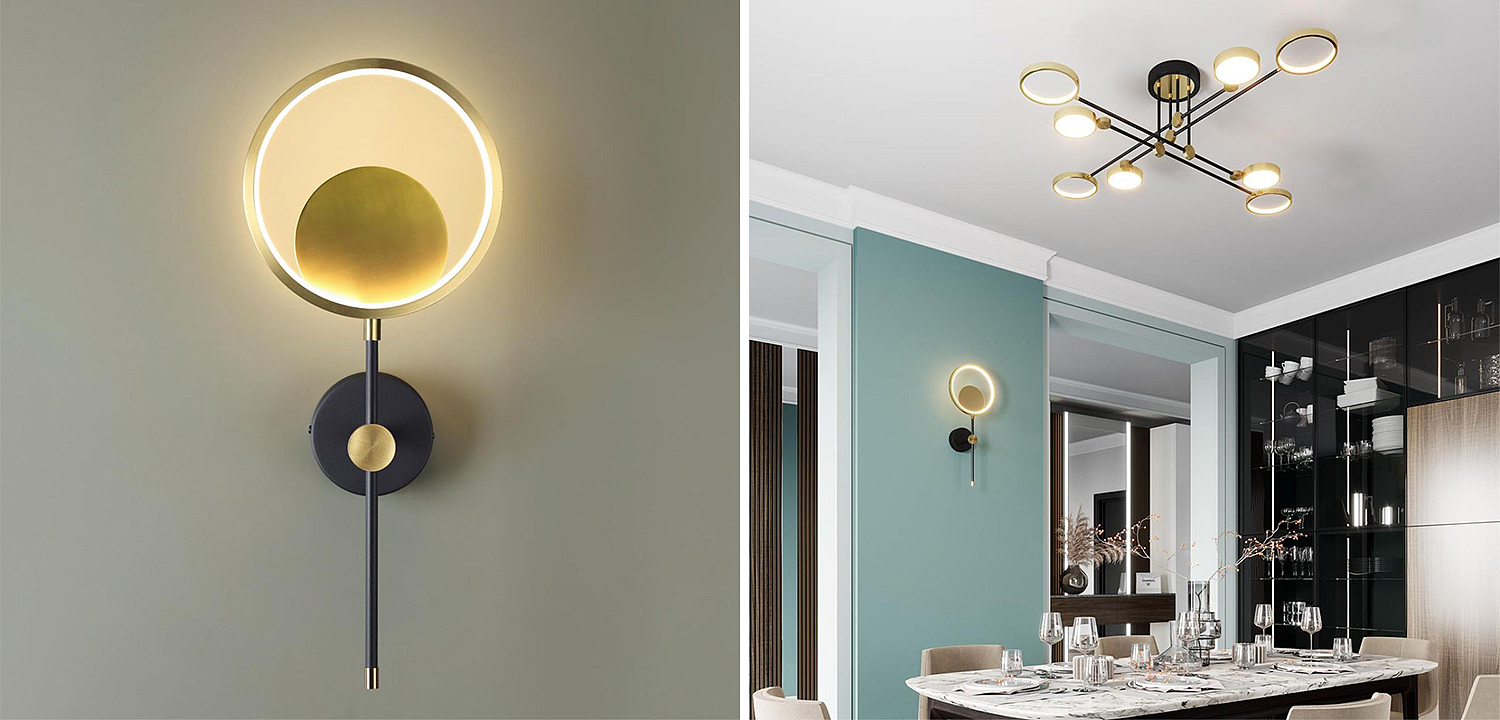 Бра Bendik Gold Ring Wall lamp B Бра Bendik Gold Ring Wall lamp B - Loft-Concept в Барнауле