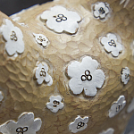 Статуэтка курица с белым цветочным узором и металлическими ножками Rustic Chicken варинант исполнения - 2 | Loft Concept в Барнауле