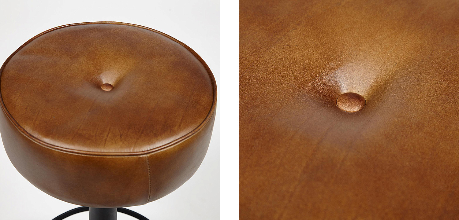 Барный стул Industrial leather bar stool Барный стул Industrial leather bar stool - Loft-Concept в Барнауле