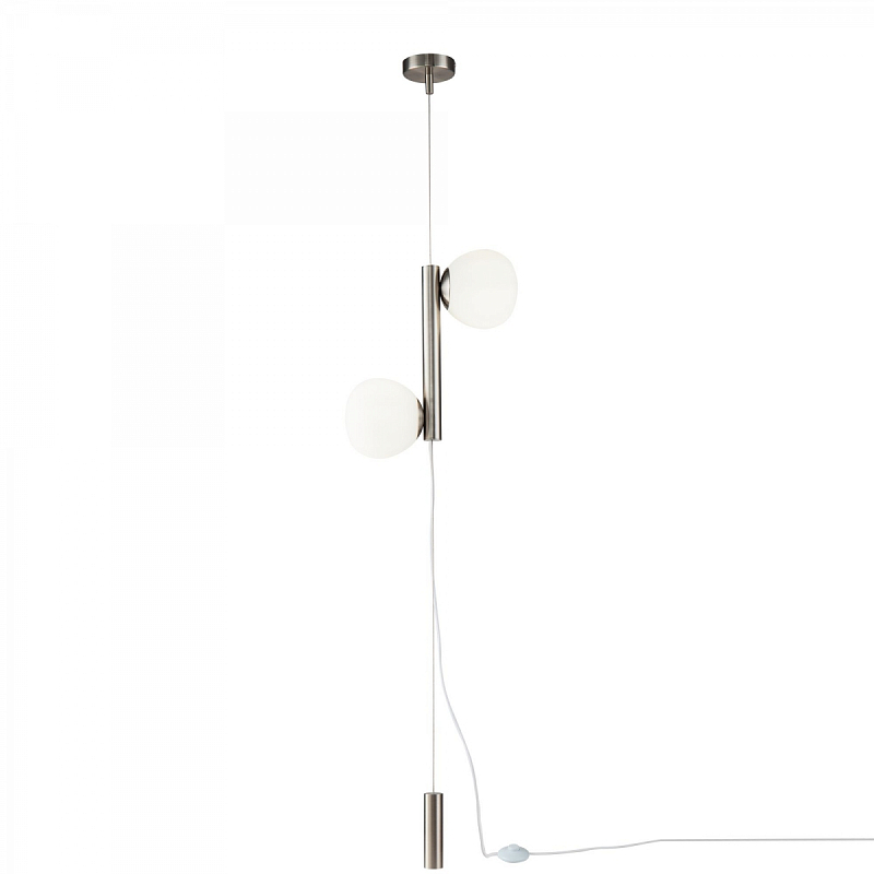 Торшер Tiepolo Ball Floor Lamp Double nickel Никель Белый Торшер Tiepolo Ball Floor Lamp Double nickel Никель Белый в Барнауле | Loft Concept