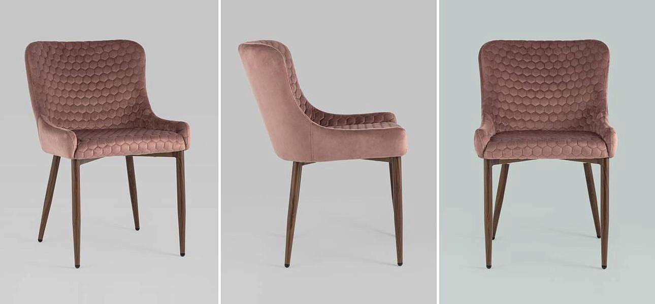 Стул Stitch Honey Chair Пыльно-Розовый Велюр Стул Stitch Honey Chair Пыльно-Розовый Велюр - Loft-Concept в Барнауле