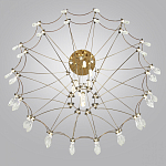 Люстра подвесная из металла с прозрачными подвесками из хрусталя Quasar 93 варинант исполнения - 5 | Loft Concept в Барнауле