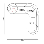 Угловой модульный диван Calypso с поворотным механизмом  варинант исполнения - 13 | Loft Concept в Барнауле