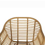 Стул барный с ротанговым плетением Half Bar Chair with Wicker с подлокотниками варинант исполнения - 6 | Loft Concept в Барнауле