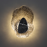 Бра с волнообразным стеклянным плафоном и вставкой из мрамора Liquid Stone варинант исполнения - 14 | Loft Concept в Барнауле