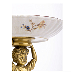 Чаша с цветочным орнаментом на ножке в виде бронзового ангела Eden Garden варинант исполнения - 3 | Loft Concept в Барнауле