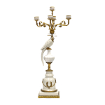 Подсвечник белый Попугай из фарфора с бронзовыми элементами Eden Garden варинант исполнения - 3 | Loft Concept в Барнауле