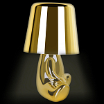 Настольная лампа фигурная золотого цвета с гладким абажуром Высота 16 см Sophia варинант исполнения - 7 | Loft Concept в Барнауле