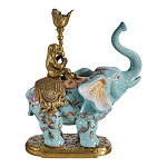 Подсвечник в виде слона из фарфора с бронзовыми элементами Elephant in the Garden of Eden варинант исполнения - 4 | Loft Concept в Барнауле