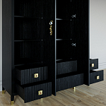 Большой шкаф с витриной Elsa Dreams Black варинант исполнения - 4 | Loft Concept в Барнауле
