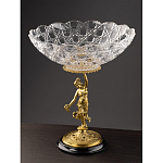 Чаша стеклянная прозрачная на бронзовой подставке с фигуркой девушки Eden Garden варинант исполнения - 5 | Loft Concept в Барнауле