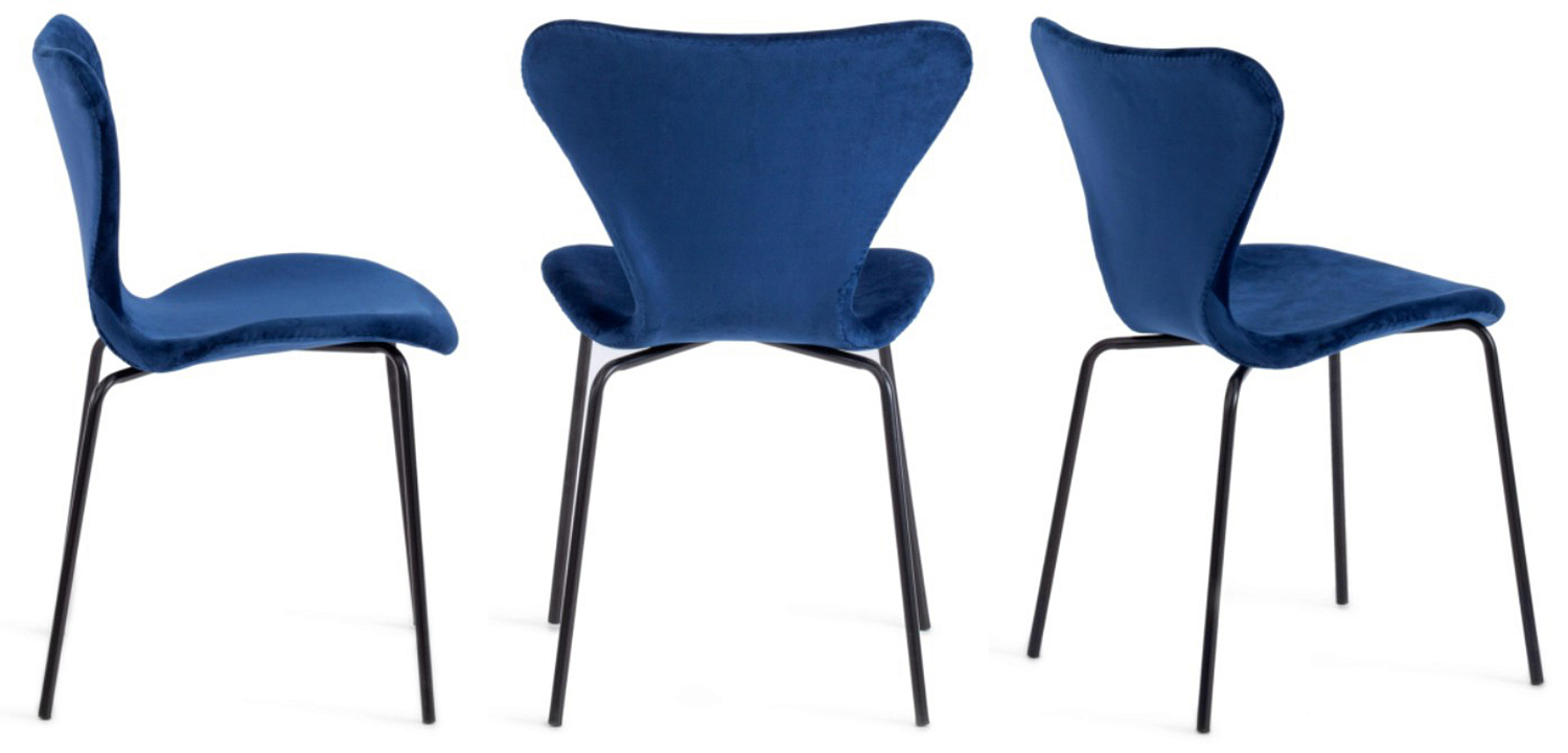 Стул Julissa Blue Chair флок Стул Julissa Blue Chair флок - Loft-Concept в Барнауле
