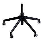 Стул с мягкой синей обивкой из велюра и подъемно-поворотным механизмом на черных колесиках Harper Blue варинант исполнения - 5 | Loft Concept в Барнауле