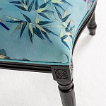 Стул из массива бука бирюзовый с изображением птиц и цветов Turquoise Chinoiserie Birds Garden Chair варинант исполнения - 5 | Loft Concept в Барнауле