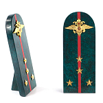 Сувенир Погон МВД из натурального камня змеевик Souvenir Epaulets варинант исполнения - 4 | Loft Concept в Барнауле