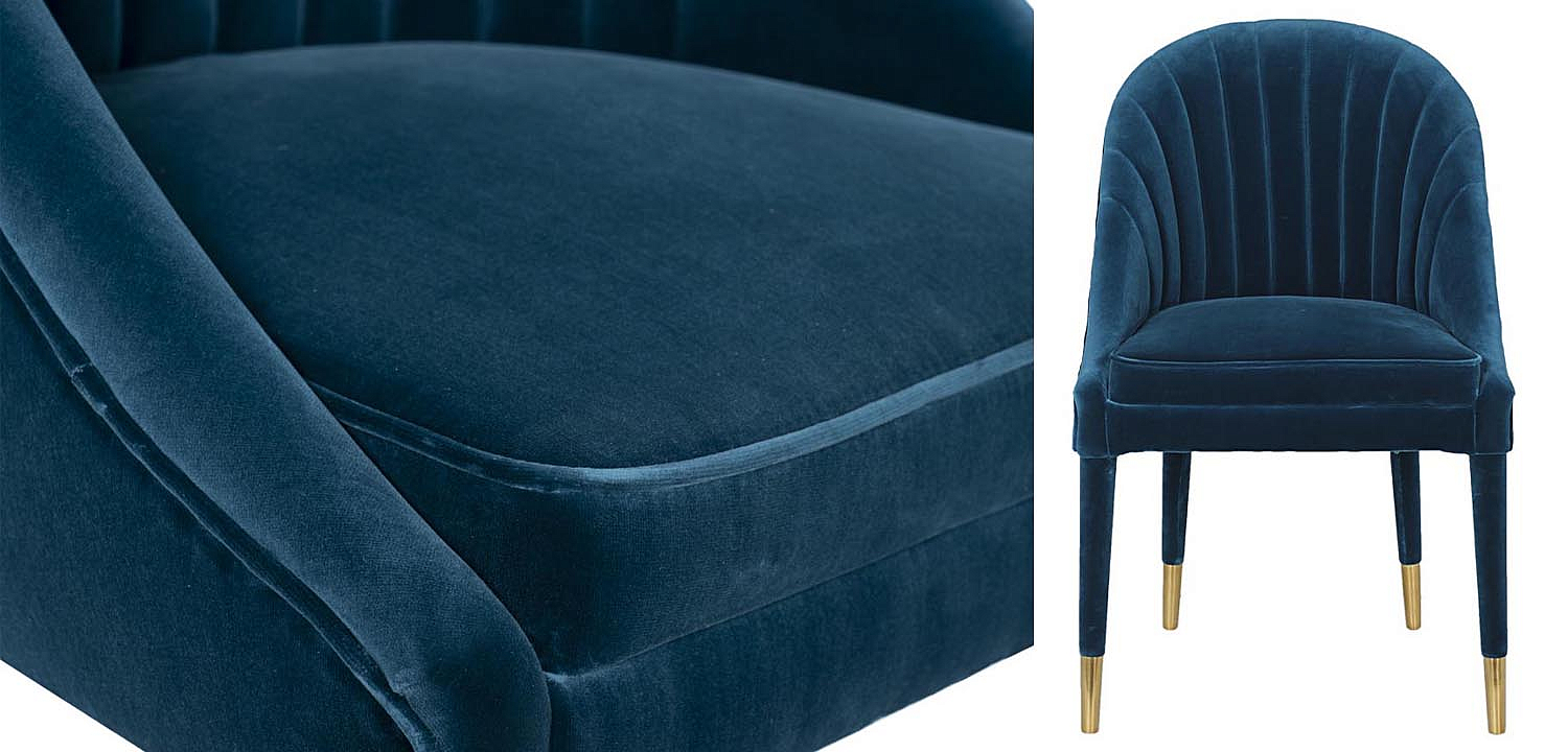 Стул Walton Chair blue velor Стул Walton Chair blue velor - Loft-Concept в Барнауле