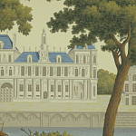 Обои ручная роспись Monuments of Paris Roberts on Sepia scenic paper варинант исполнения - 2 | Loft Concept в Барнауле