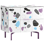 Тумба белая с рисунком Grande Graphstones варинант исполнения - 1 | Loft Concept в Барнауле