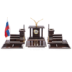 Настольный письменный набор из природного камня обсидиана с декором в виде орла Golden Eagle варинант исполнения - 1 | Loft Concept в Барнауле