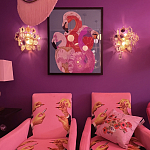Картина Фламинго вышивка бисер Flamingo Beaded Wall Art варинант исполнения - 2 | Loft Concept в Барнауле