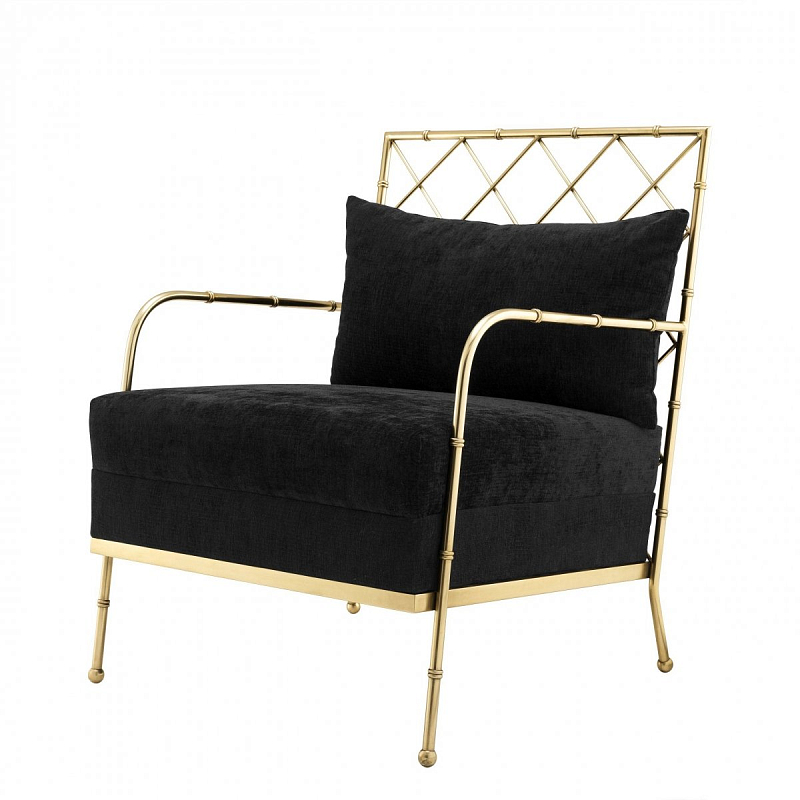 Кресло Eichholtz Chair Bahamas Черный Латунь Кресло Eichholtz Chair Bahamas Черный Латунь в Барнауле | Loft Concept