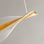 Люстра линейная с изогнутым плафоном Wave Line варинант исполнения - 9 | Loft Concept в Барнауле