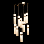 Люстра каскадная с прозрачными цилиндрическими плафонами Jenae Glass Tube Lighting варинант исполнения - 3 | Loft Concept в Барнауле